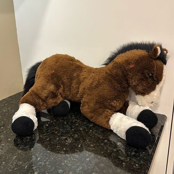 Pony-Horse Alex Toys R Us. Chocolate Brown & white. Size 21” - Picture 1 of 8